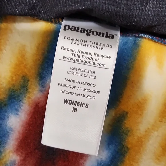 Patagonia Synchilla Aztec Fleece Vest Jacket Wild Desert Prarie Gold Women's M - Picture 7 of 11